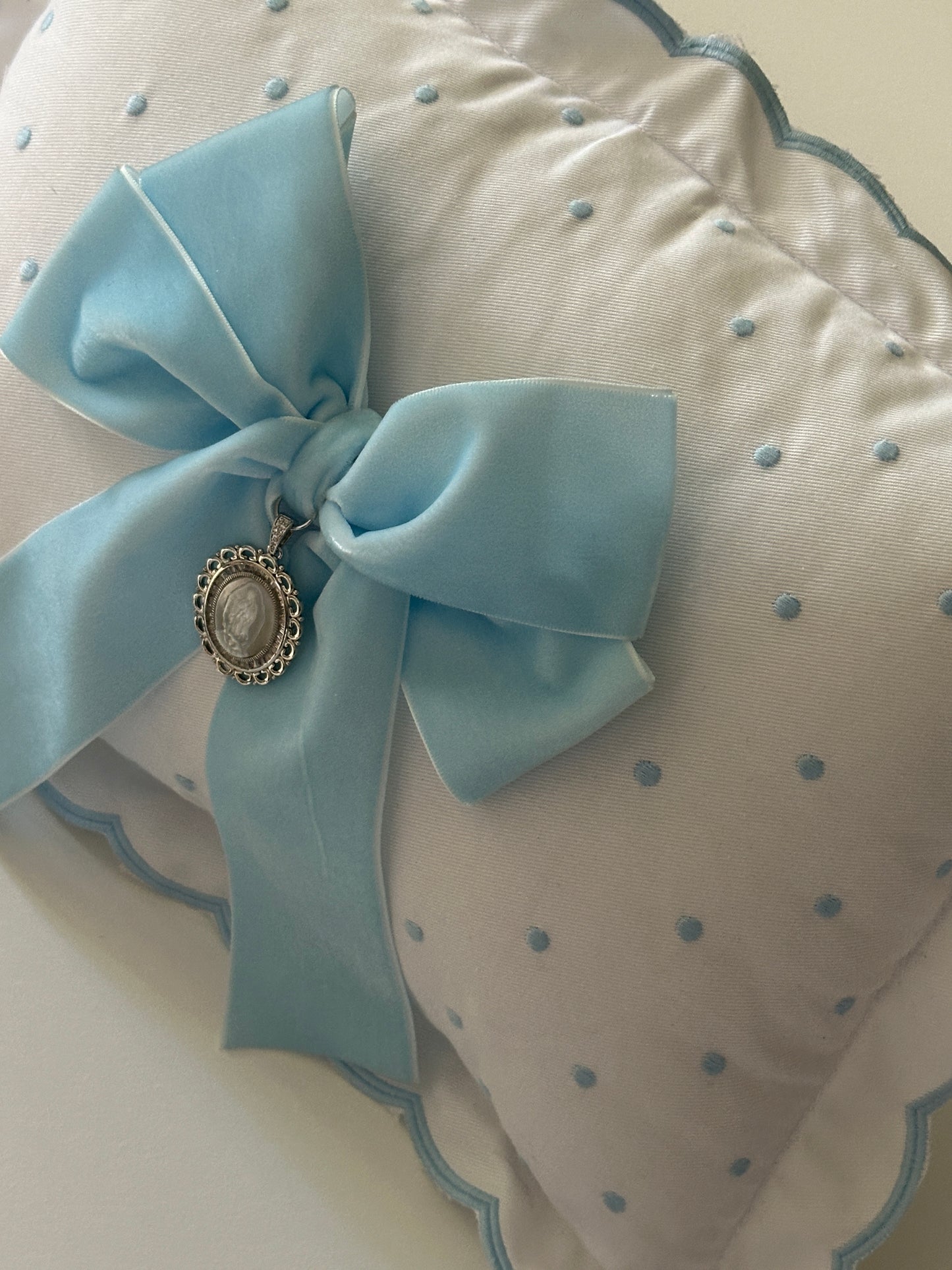 Baby Pillow blue Velvet