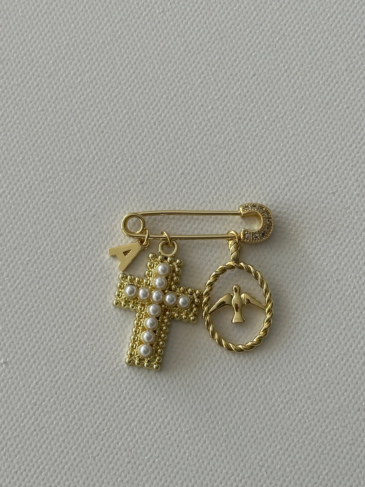 Baby Pin Cross Pearl