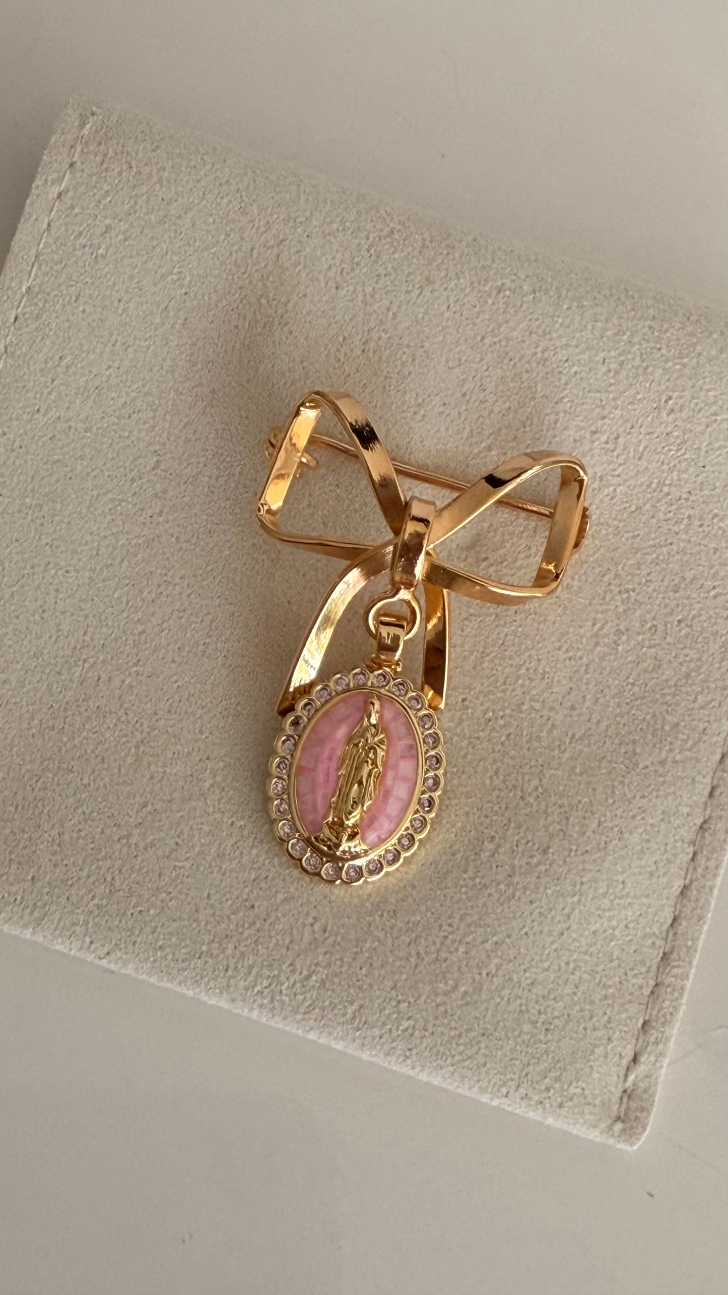 Baby Pin Bow Style-Pink Metal