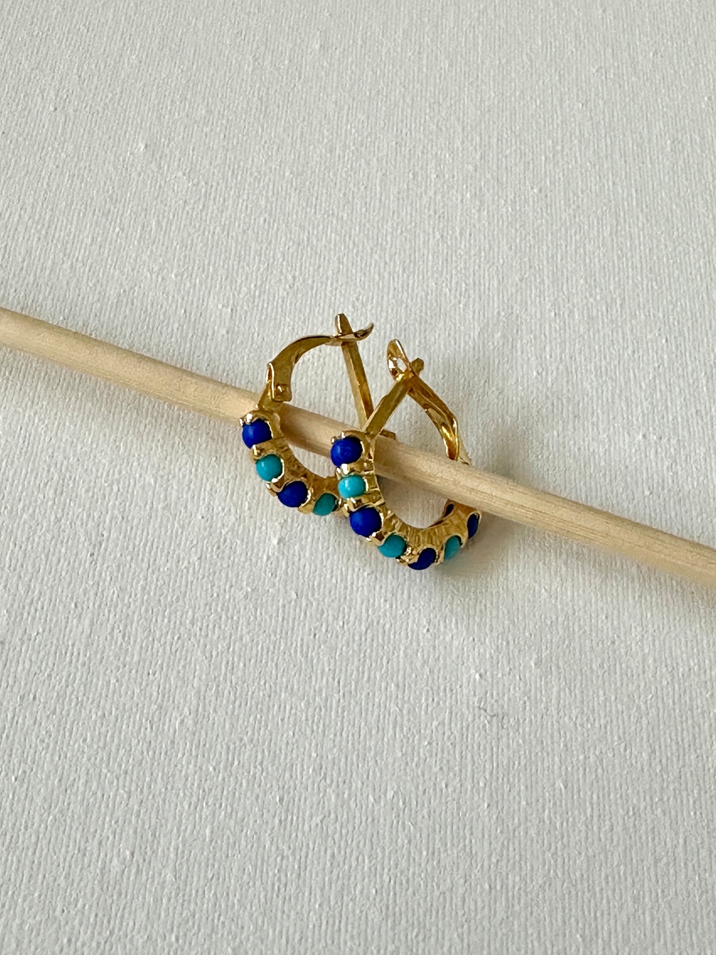 Baby girls beaded hoop earrings