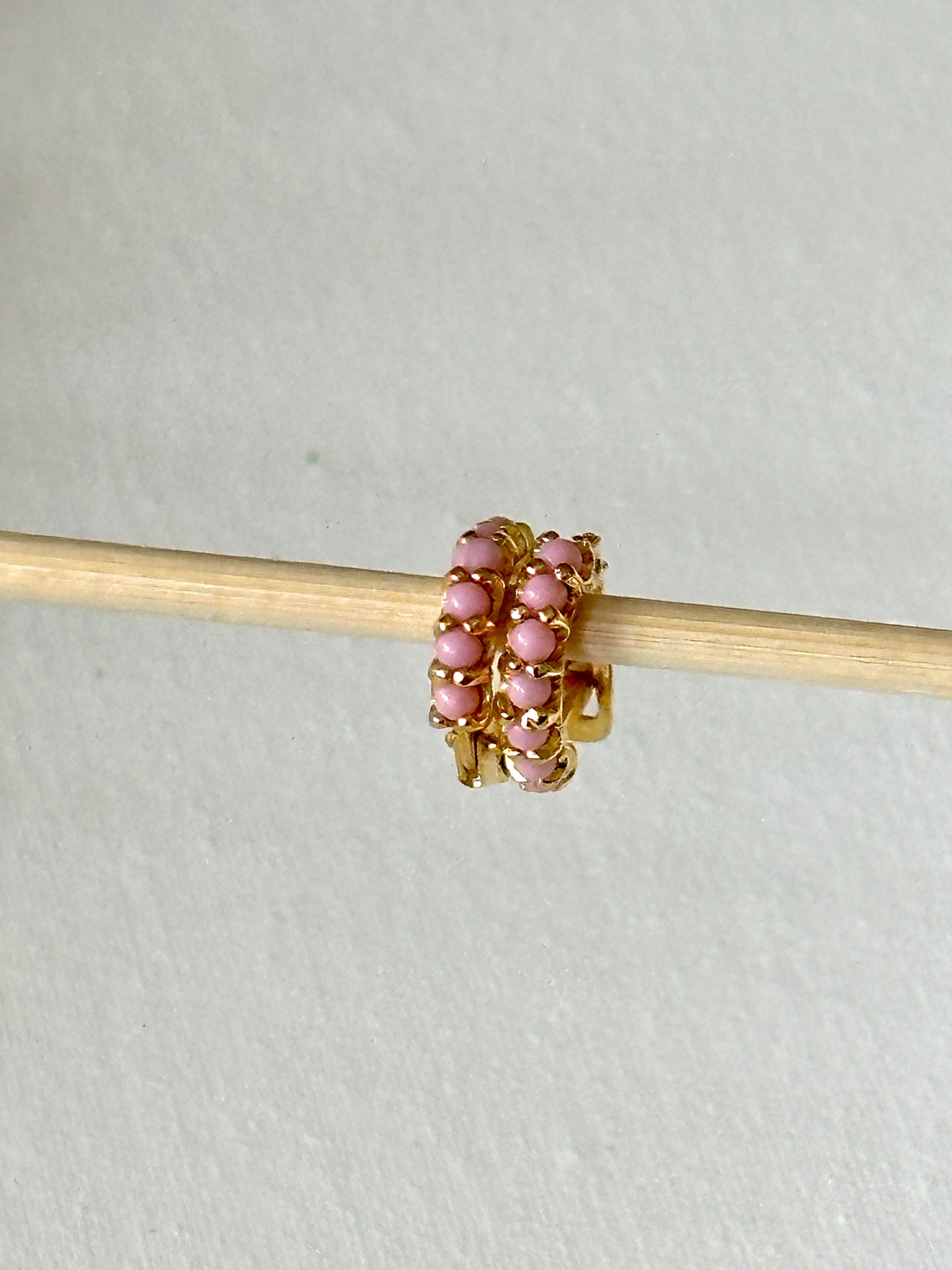 Baby girls beaded hoop earrings