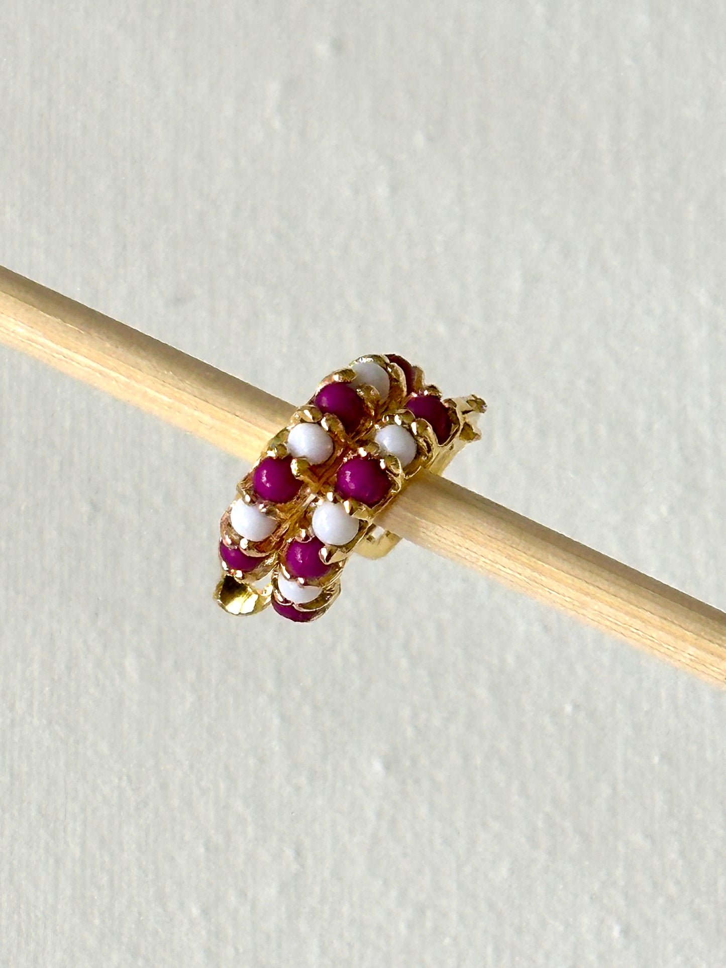 Baby girls beaded hoop earrings