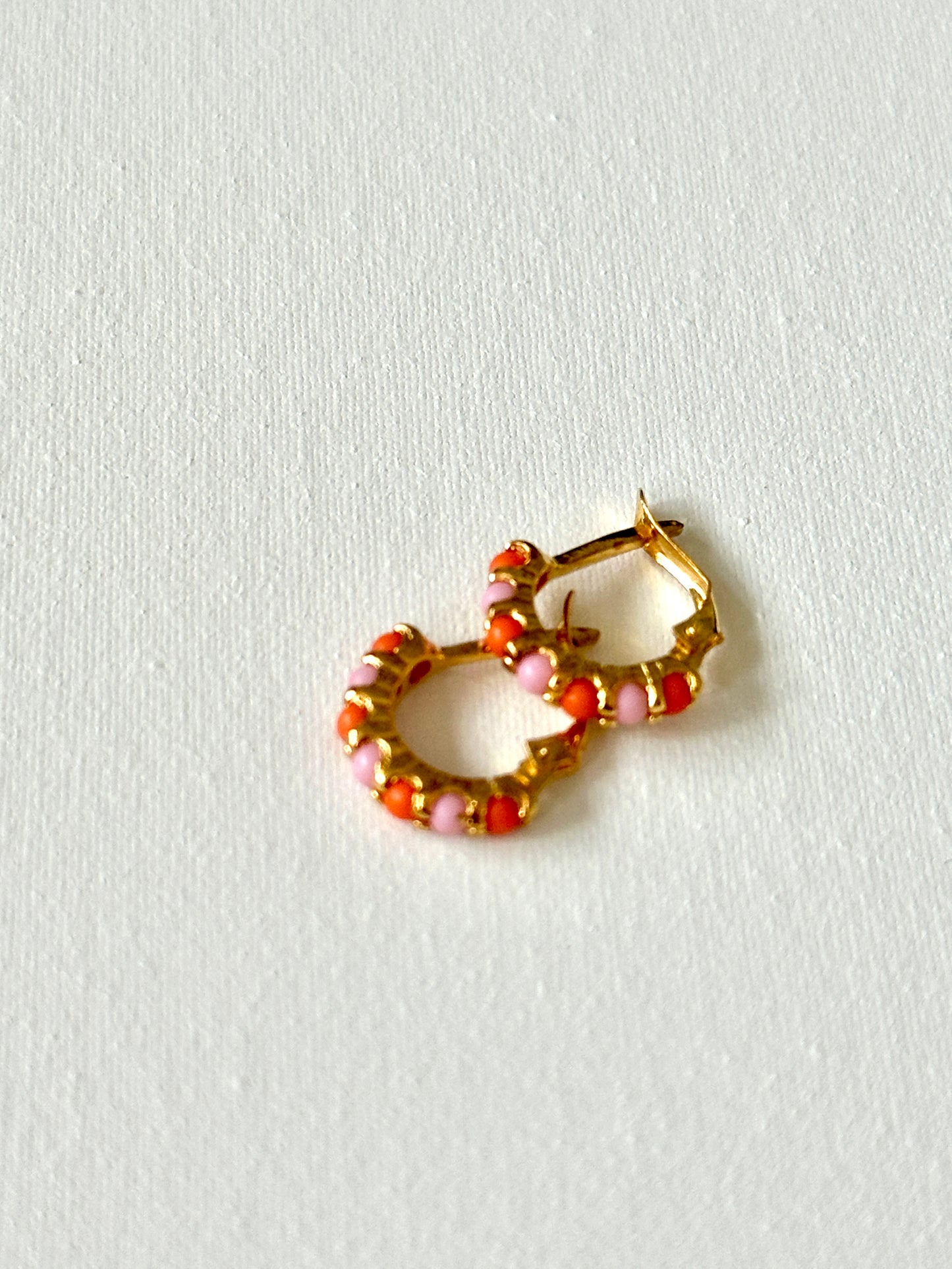 Baby girls beaded hoop earrings