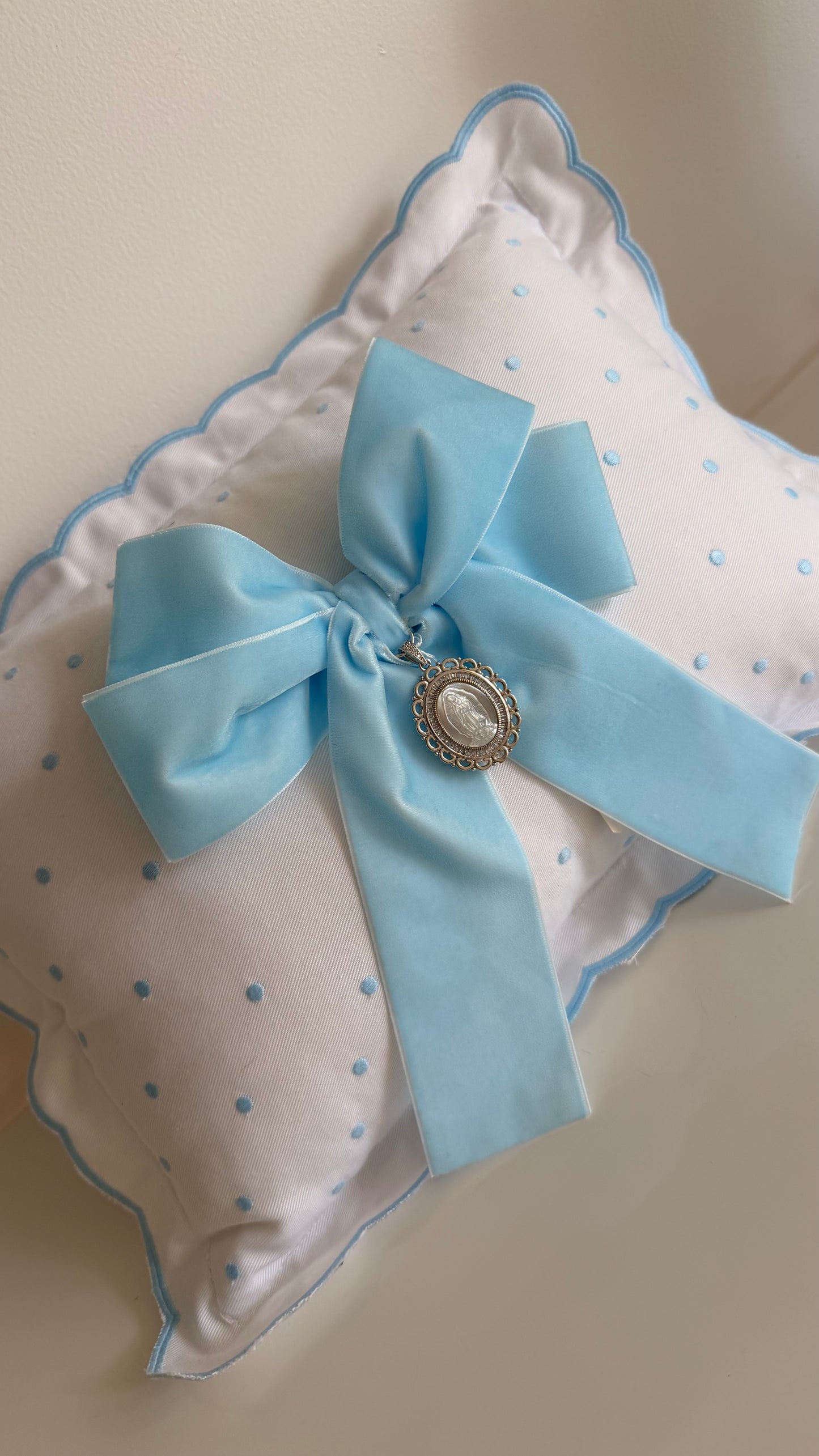 Baby Pillow blue Velvet