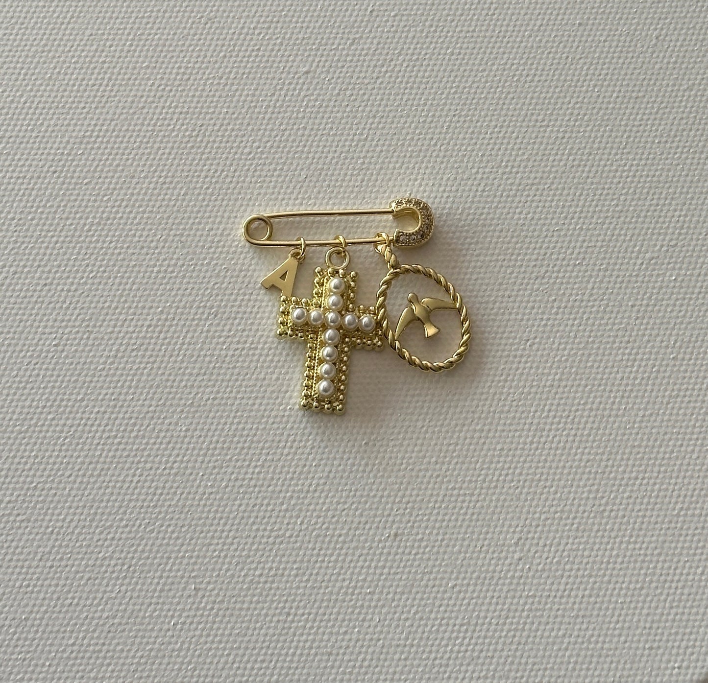 Baby Pin Cross Pearl
