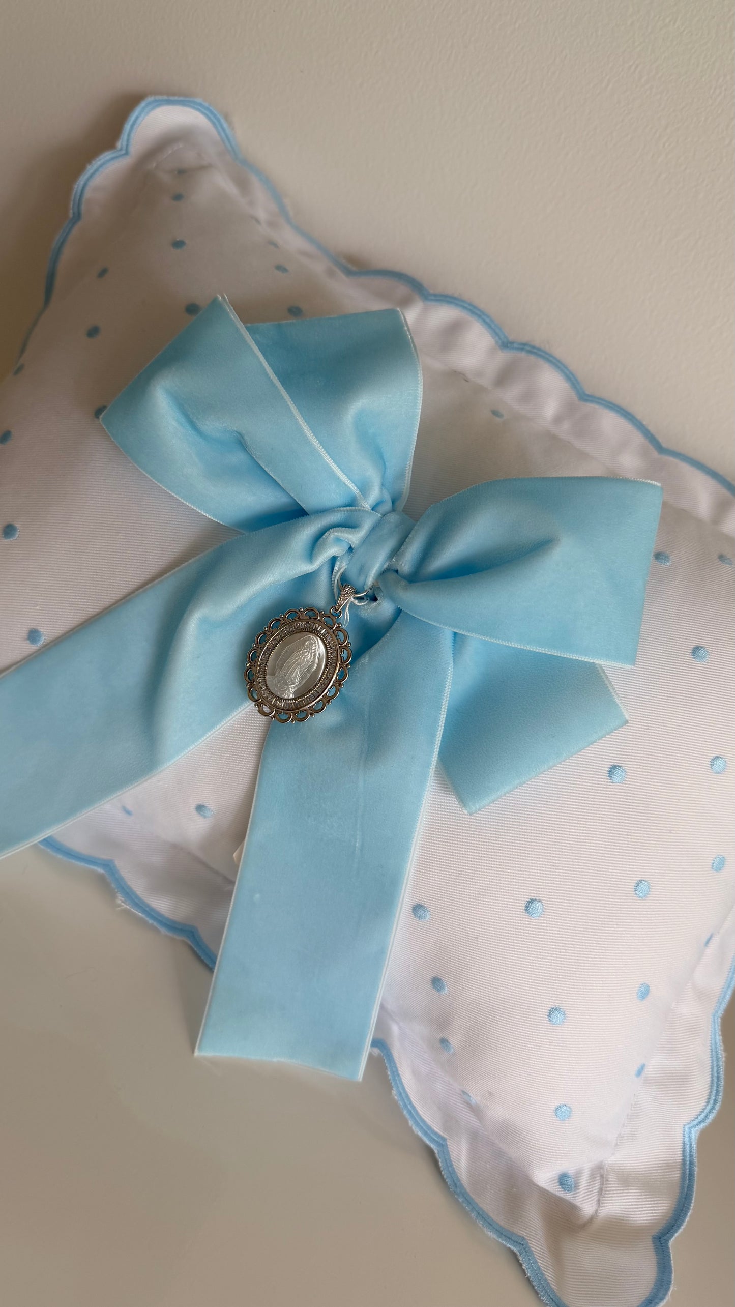 Baby Pillow blue Velvet