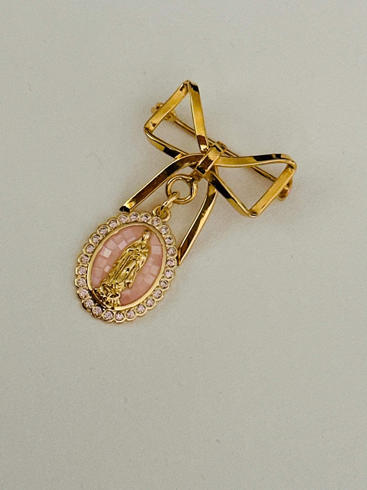 Baby Pin Bow Style-Pink Metal