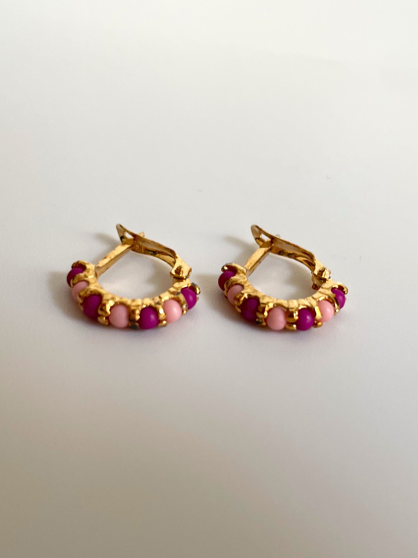 Baby girls beaded hoop earrings