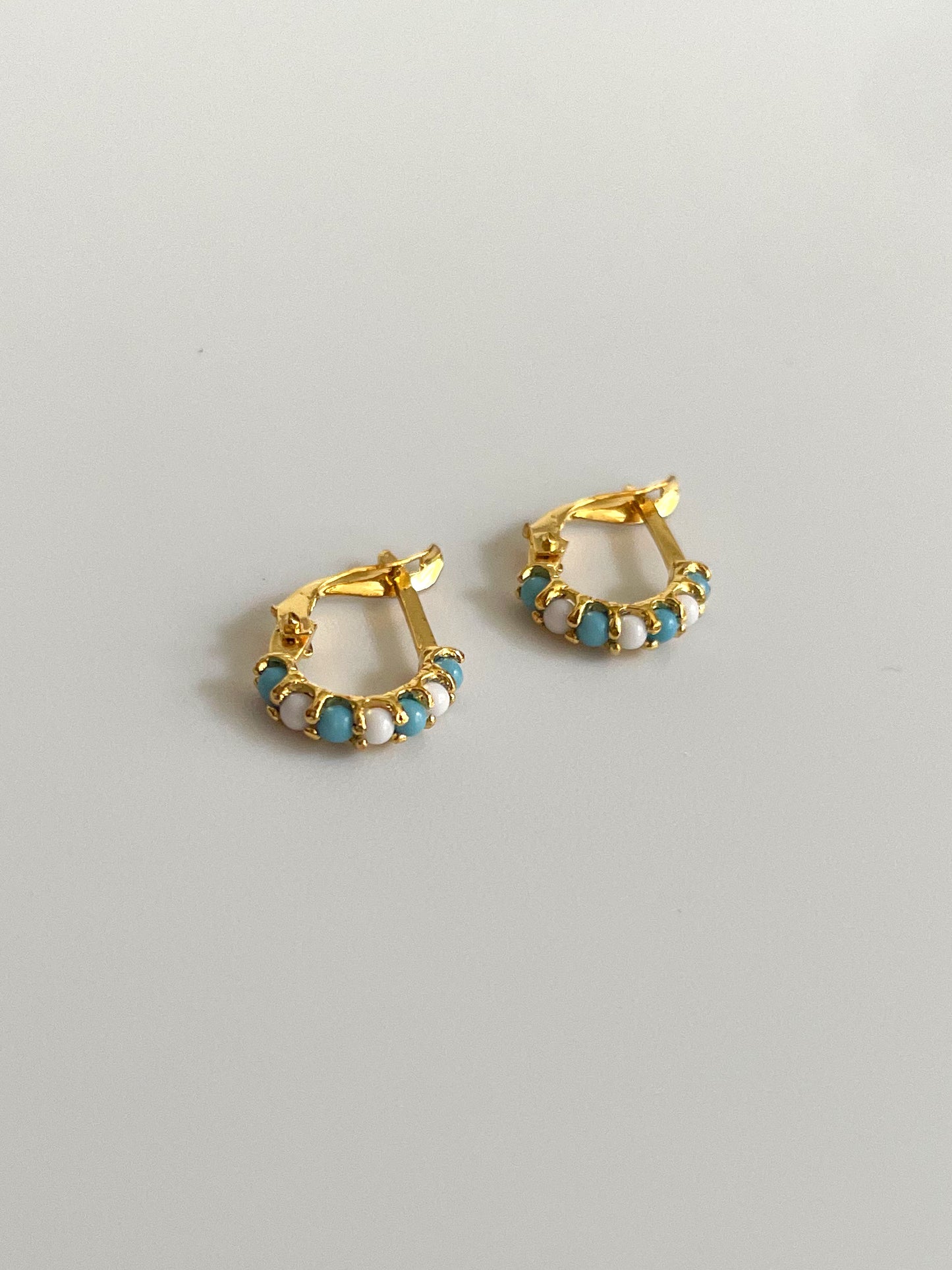 Baby girls beaded hoop earrings